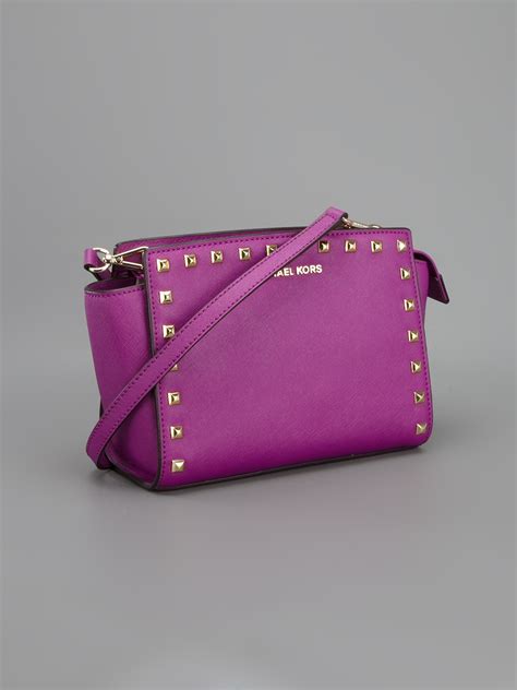 michael kors dark purple bag|Michael Kors purple crossbody bag.